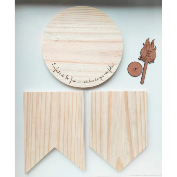 Kit Tábuas Mesa Posta Pinus Madeira São João Festa Junina/Julina Frios OFERTA - Image 2