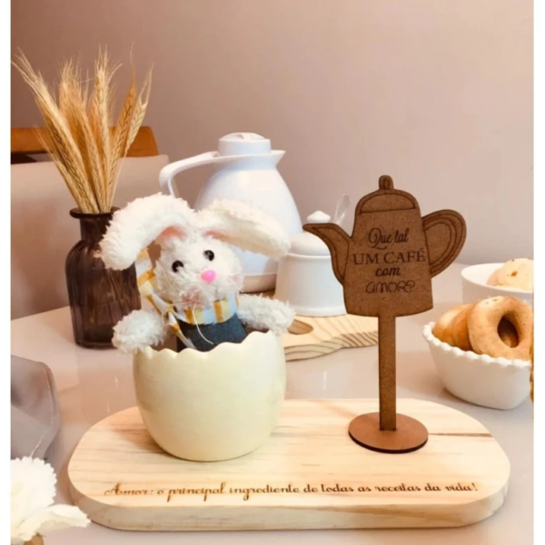 Tábua Retangular Mesa Posta Com Gravação - Madeira Pinus - Personalizado 29x14cm