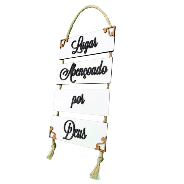Placa Decorativa P/ Porta Ou Parede Lugar Abençoado Por Deus - Image 3