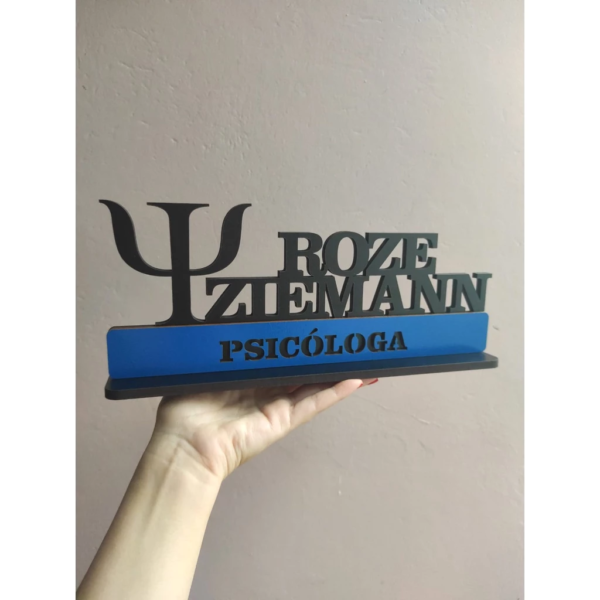 Enfeite Placa Mesa Profissão Personalizado Nome Mdf - Image 5