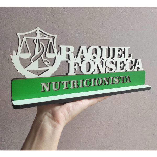 Enfeite Placa Mesa Profissão Personalizado Nome Mdf - Image 4