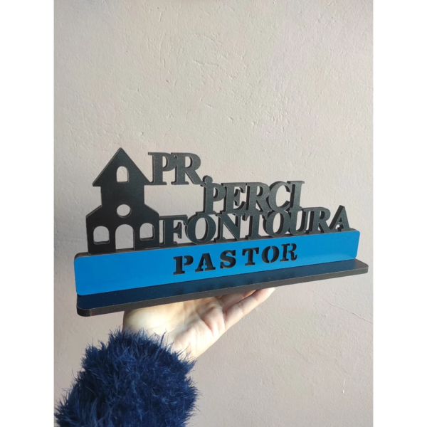 Enfeite Placa Mesa Profissão Personalizado Nome Mdf - Image 3