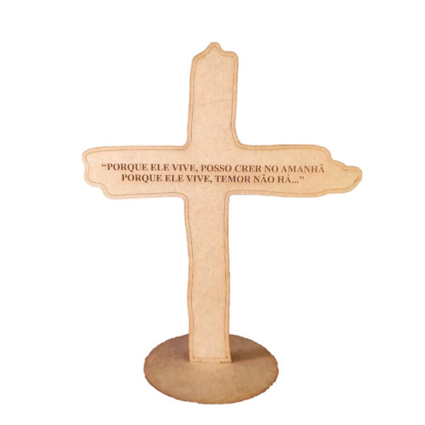 Cruz Enfeite Mesa Posta Placa/plaquinha Dizeres Jesus Deus Pascoa