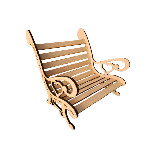 Banco decorativo para colocar boneco sentado e enfeitar cenário - MDF- BANCO VAI DESMONTADO- NAO ACOMPANHA BONECO - Image 4