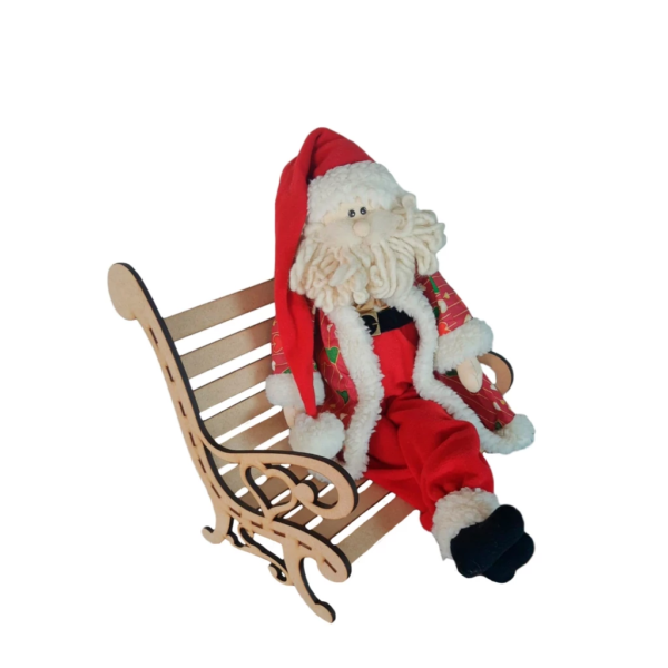 Banco decorativo para colocar boneco sentado e enfeitar cenário - MDF- BANCO VAI DESMONTADO- NAO ACOMPANHA BONECO - Image 3